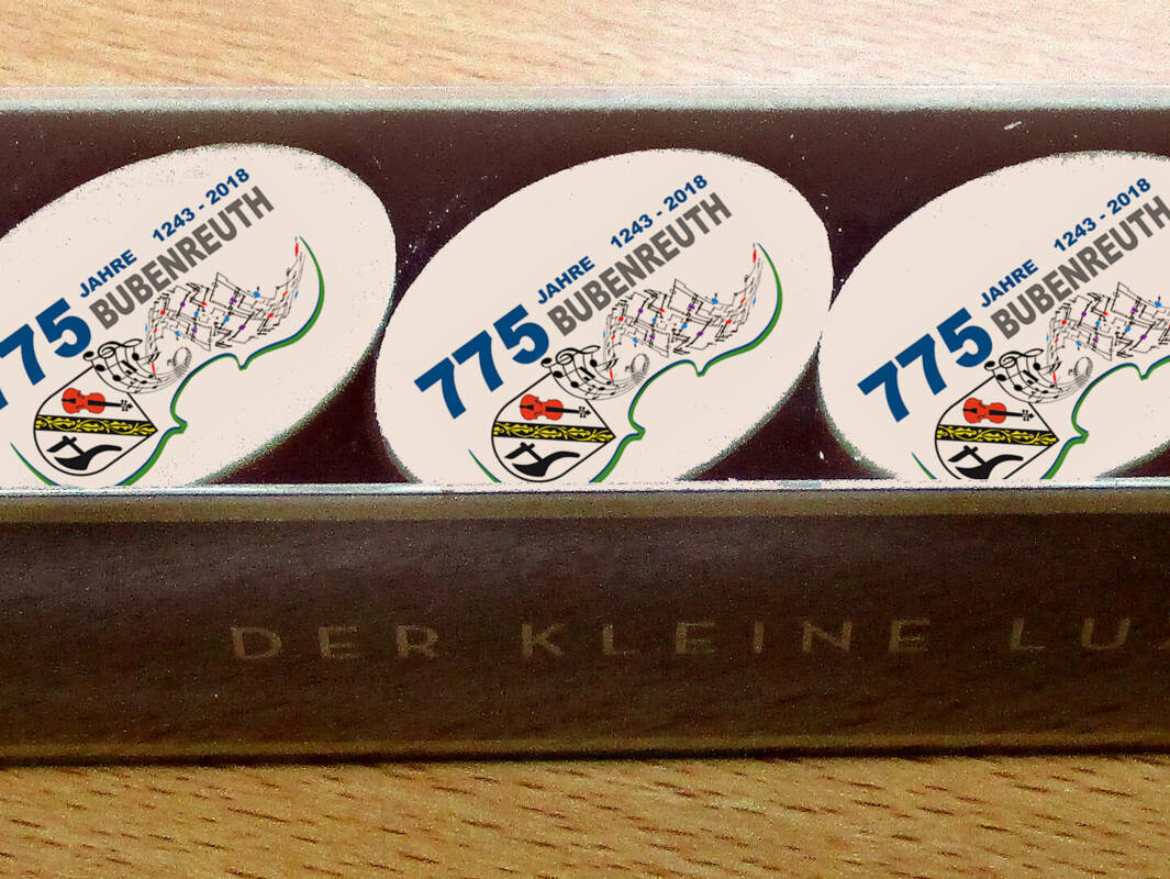 Jubilaeumspralinen "775 Jahre Bubenreuth"