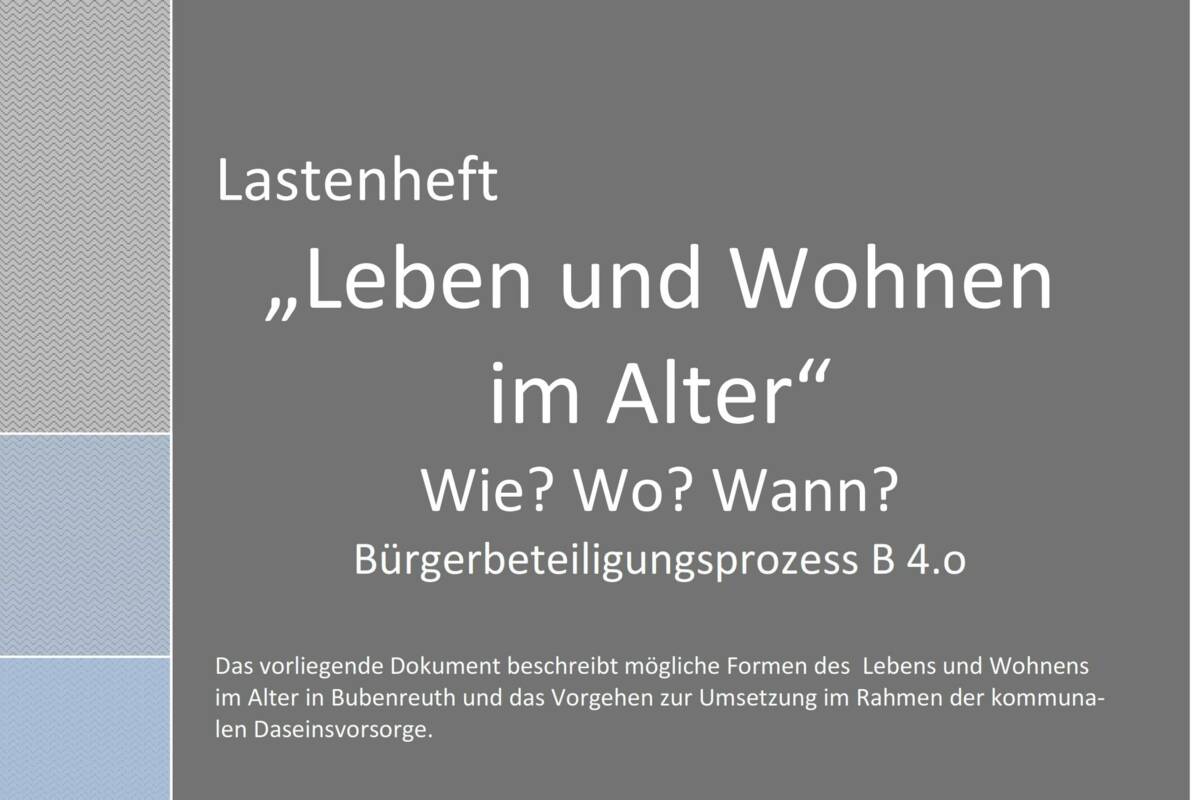 Lastenheft Leben und Wohnen im Alter