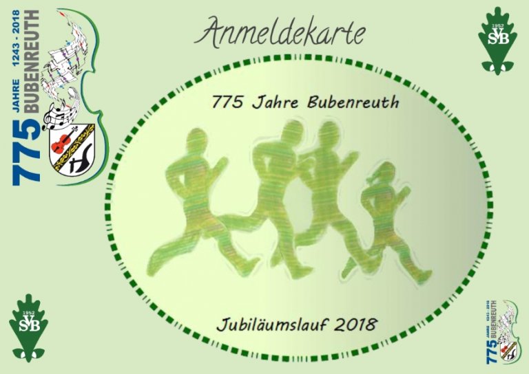 Anmeldekarte Jubiläumslauf