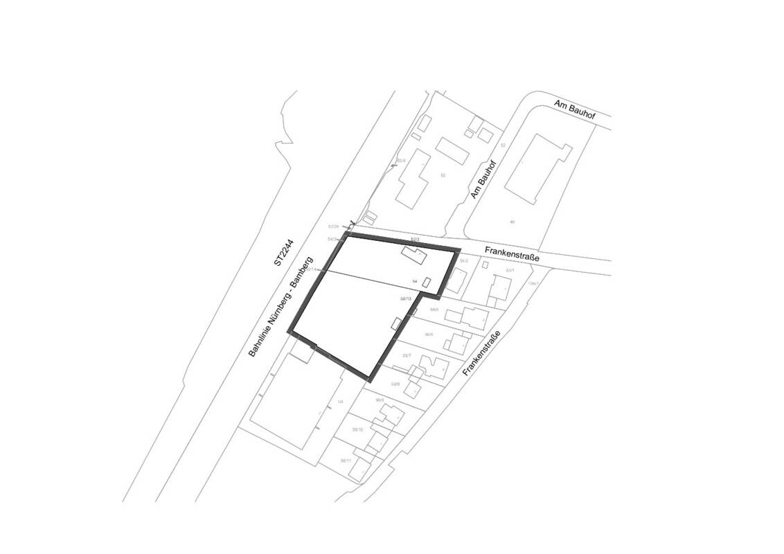 Lageplan des räumlichen Geltungsbereiches des Bebauungsplans "Alter Tennisplatz"