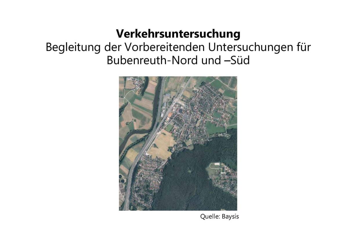 Verkehrsuntersuchung - Begleitzung zur VU Bubenreuth-Nord und -Süd