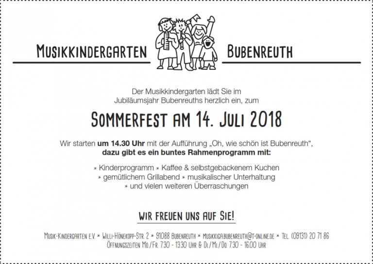 Sommerfest Musikkindergarten